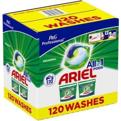 Ariel All In One Επαγγελματικό Απορρυπαντικό Ρούχων (2 X 60 Κάψουλες) 