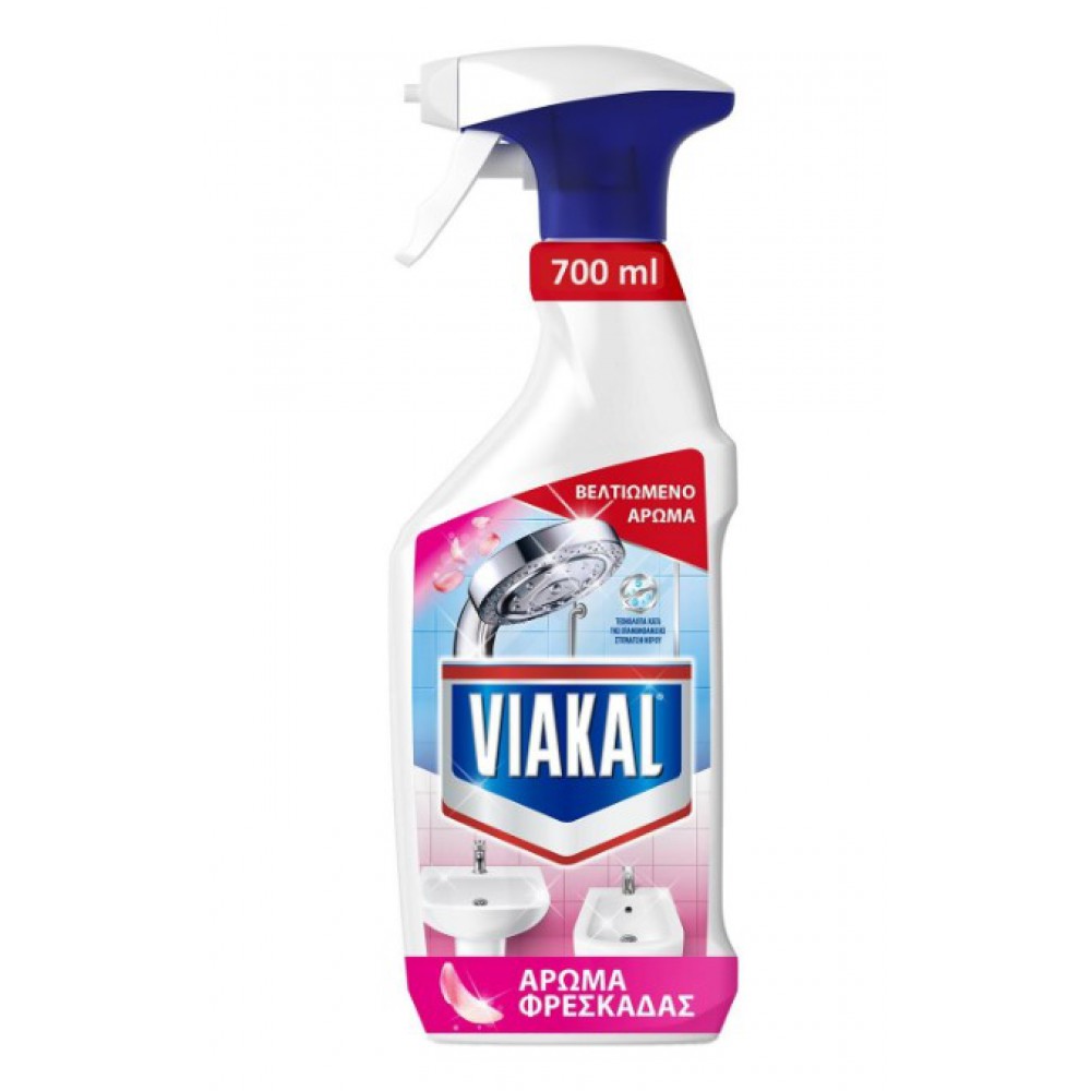 VIAKAL καθαριστικό σπρέι μπάνιου κατά των αλάτων Άρωμα Φρεσκάδας 700ml ΜΠΑΝΙΟΥ