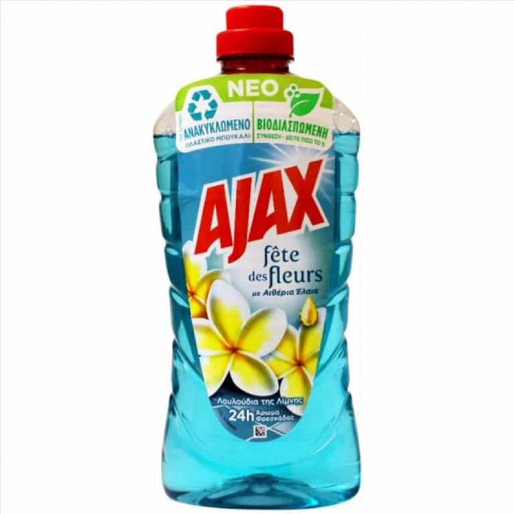 Ajax Καθαριστικό Υγρό Πατώματος Λουλούδια της Λίμνης 1lt ΑΝΑΛΩΣΙΜΑ