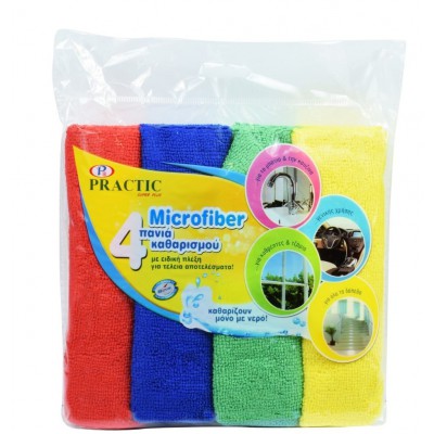 Practic Πανάκια Καθαρισμού με Μικροΐνες Γενικής Χρήσης 4τμχ