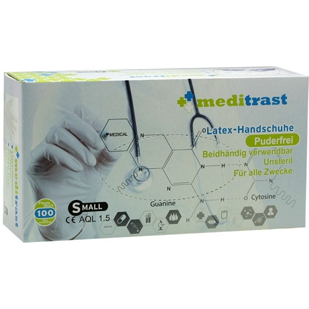 Meditrast Slightly Γάντια Λάτεξ Με Πούδρα σε Λευκό Χρώμα 100τμχ ΓΑΝΤΙΑ ΠΑΚΕΤΟ