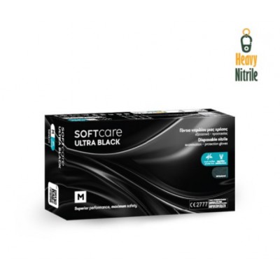 Soft Care Touch Γάντια Νιτριλίου Χωρίς Πούδρα σε Μαύρο Χρώμα 100τμχ