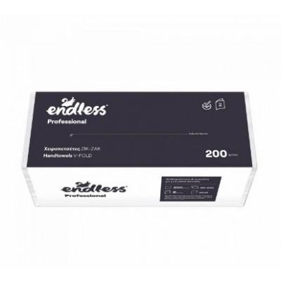 Endless Χειροπετσέτες Ζικ Ζακ 2φυλλες 21x25cm 200τμχ 