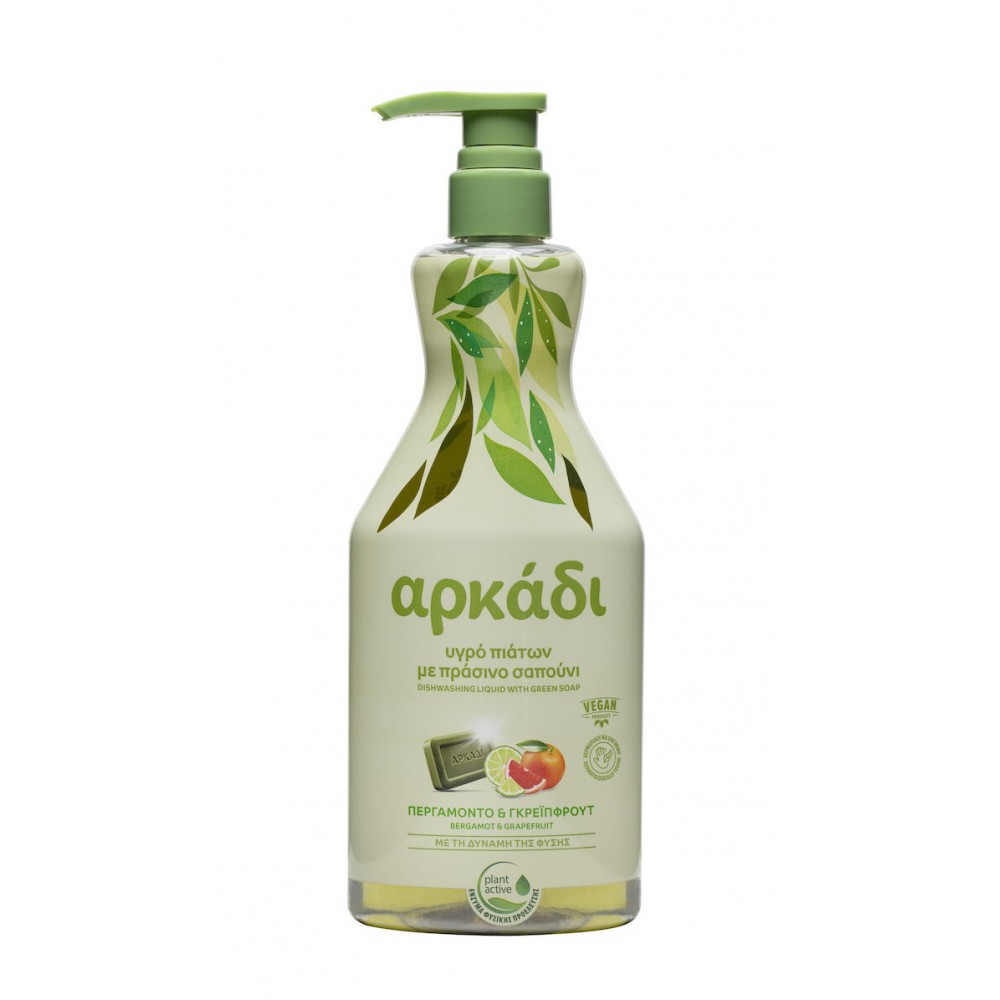Αρκάδι Υγρό Πιάτων με Άρωμα Πράσινο Σαπούνι 550ml ΑΝΑΛΩΣΙΜΑ