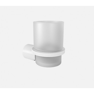 Verdi Lamda 3010501 Ποτηροθήκη Επιτοίχια Γυάλινη White Matt