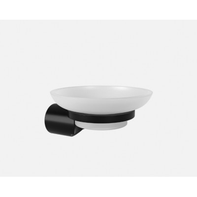Verdi Lamda 3010605 Σαπουνοθήκη Επιτοίχια Γυάλινη Black Matt