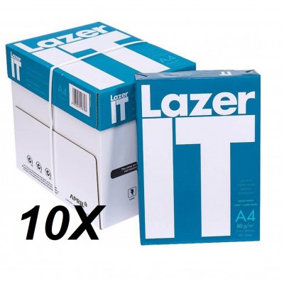 10 ΚΟΥΤΕΣ April Lazer IT Χαρτί Εκτύπωσης A4 80gr/m² (10 Κουτιά x 5 πακέτα x 500 φύλλα)	