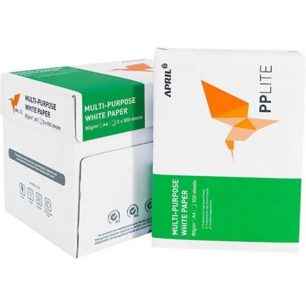 April April PP Lite 80gr/m² A4 5X500 φύλλα Φωτοτυπικό Χαρτί