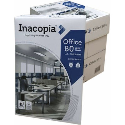 Inacopia Office Χαρτί Εκτύπωσης A4 80gr/m² 5x500 φύλλα
