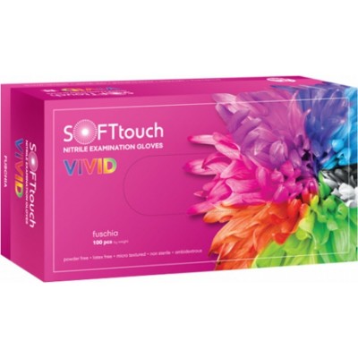 Bournas Medicals Touch Vivid Γάντια Νιτριλίου Χωρίς Πούδρα σε Φούξια Χρώμα 100τμχ
