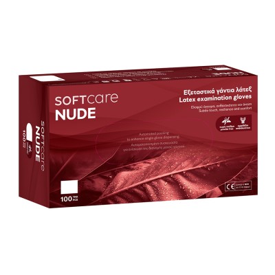 ΓΑΝΤΙΑ LATEX SOFT CARE NUDE ΧΩΡΙΣ ΠΟΥΔΡΑ ΛΕΥΚΑ 100τμχ