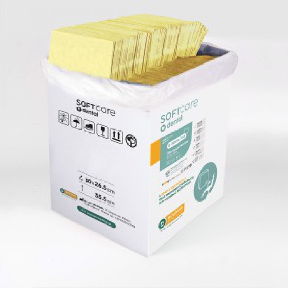 Οδοντιατρική πετσέτα Soft Care Plus - Κίτρινη 2ply + 1ply χωρίς Dispenser 500τμχ ΑΝΑΛΩΣΙΜΑ