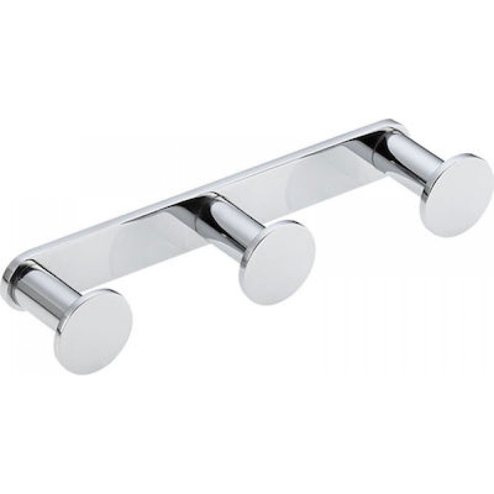 Verdi Omicron Άγκιστρο Μπάνιου Τριπλό Ασημί 3023222