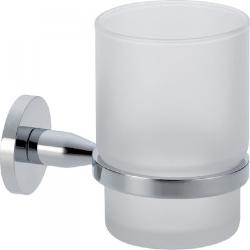 Verdi Sigma 3030522 Ποτηροθήκη Επιτοίχια Γυάλινη Ασημί