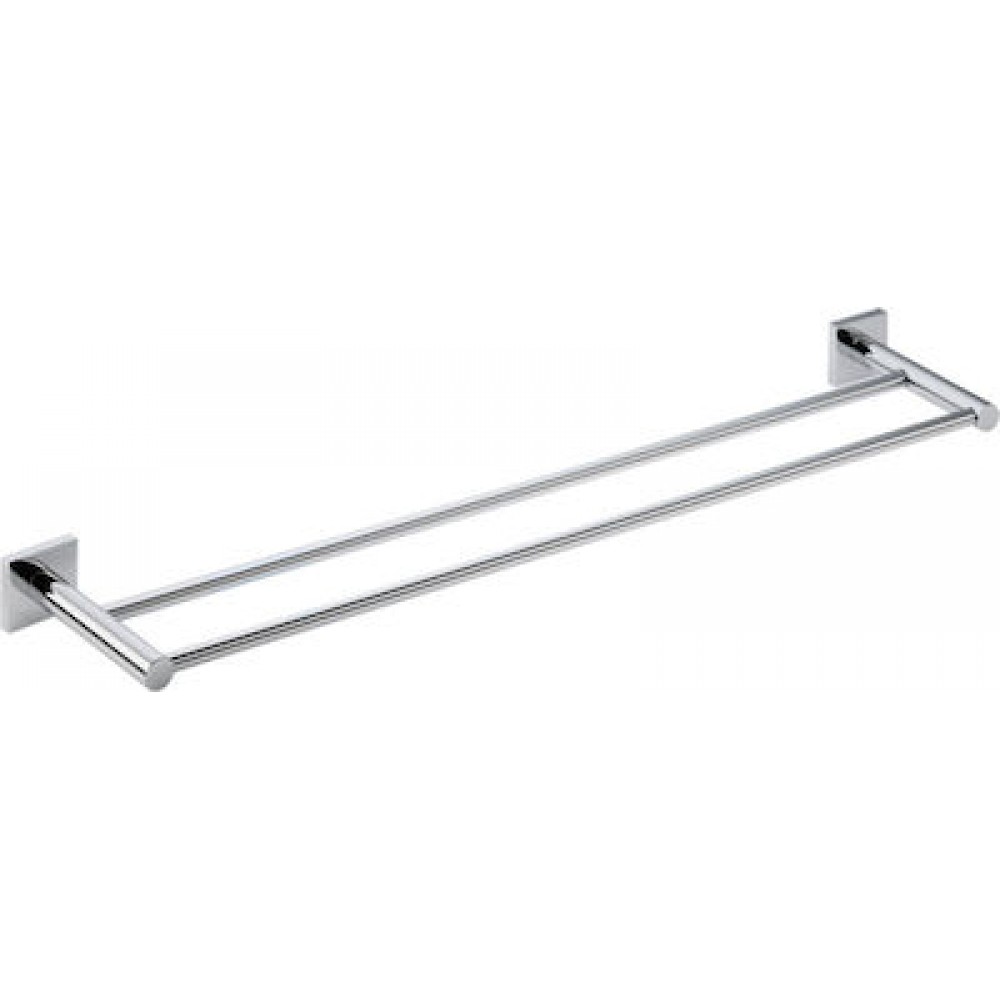 Verdi Delta Ράγα Μπάνιου Διπλή Επιτοίχια Ασημί 3063122 40 cm