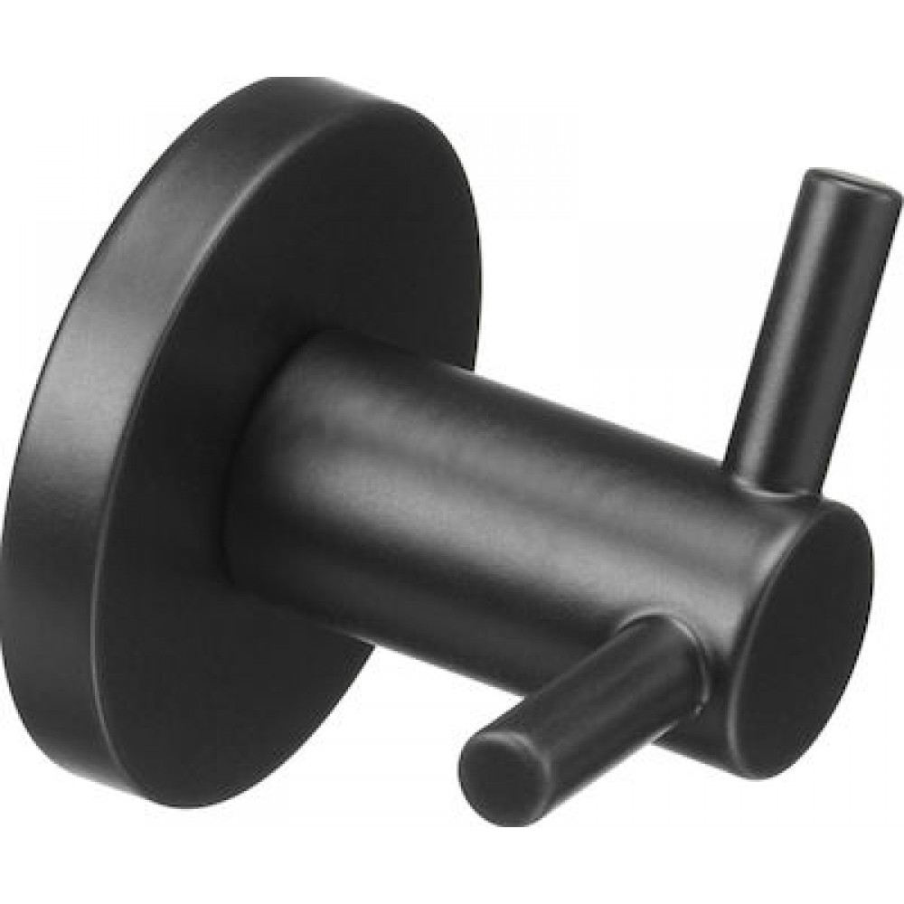 Verdi Sigma Άγκιστρο Μπάνιου Διπλό Μαύρο 3031205