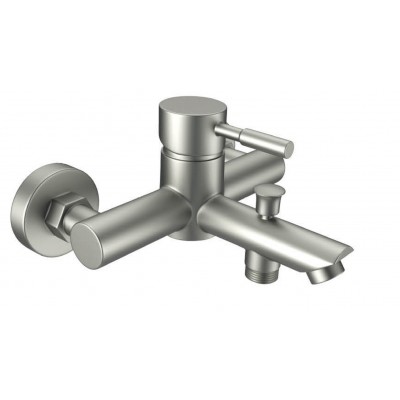 Μπαταρία Λουτρού H-IT Slim INOX MAT Επίτοιχη Σετ