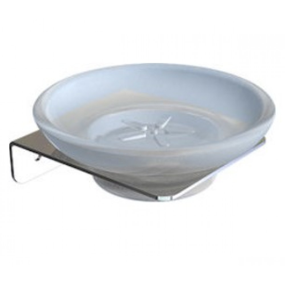 Verdi Epsilon 3050622 Σαπουνοθήκη Επιτοίχια Γυάλινη Ασημί