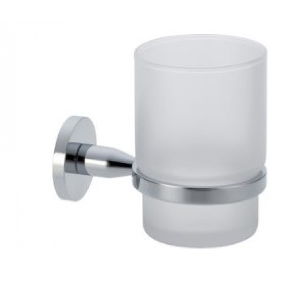 Verdi Omicron 3020522 Ποτηροθήκη Επιτοίχια Γυάλινη Ασημί