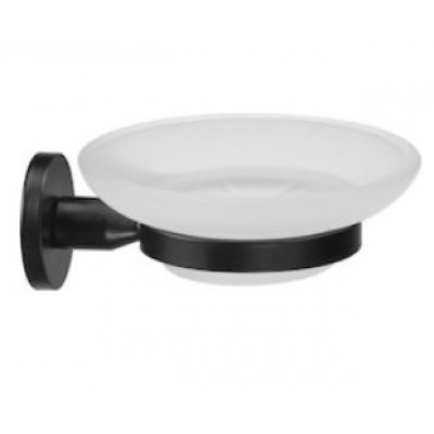 Verdi Omicron 3020605 Σαπουνοθήκη Επιτοίχια Γυάλινη Black Matt