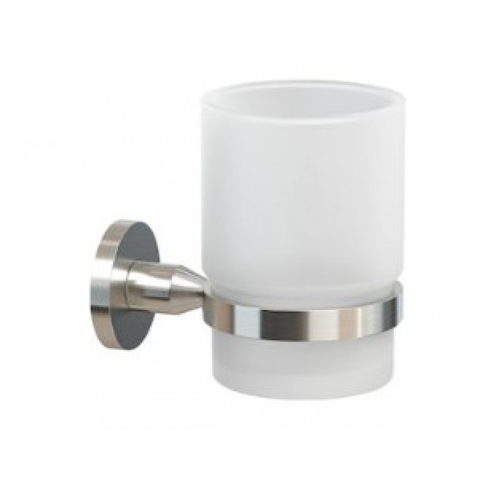 Verdi Omicron 3020578 Ποτηροθήκη Επιτοίχια Γυάλινη Ασημί