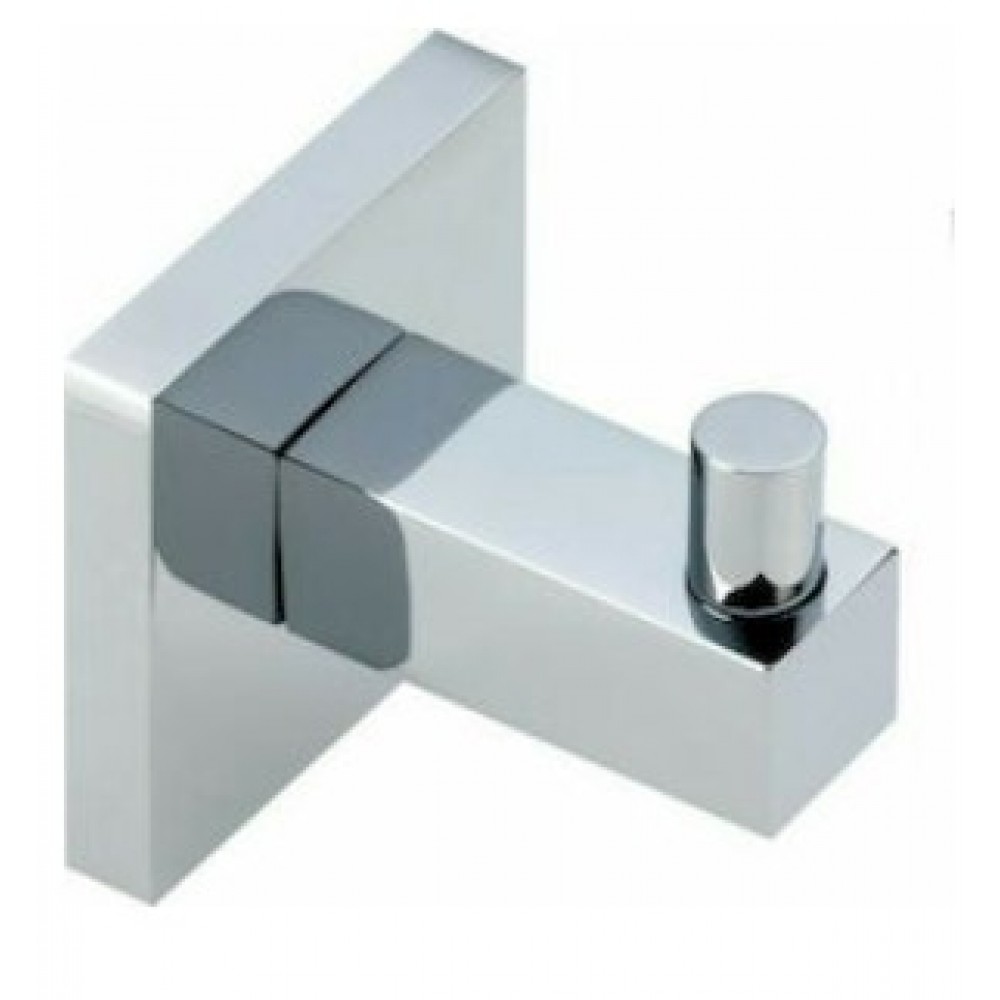 Verdi Cube Άγκιστρο Μπάνιου Μονό ​4x4cm Ασημί 3070222