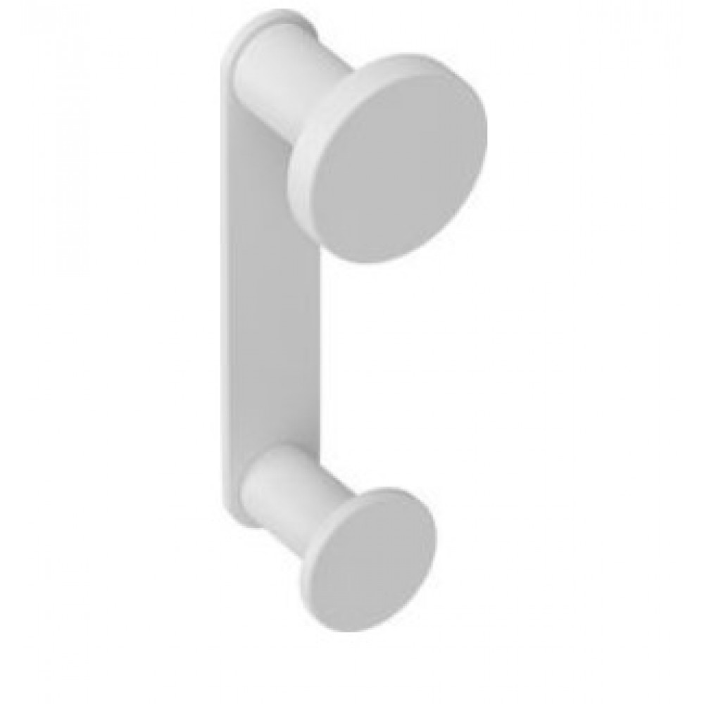 Verdi Lamda Άγκιστρο Μπάνιου Διπλό White Matt 3011201