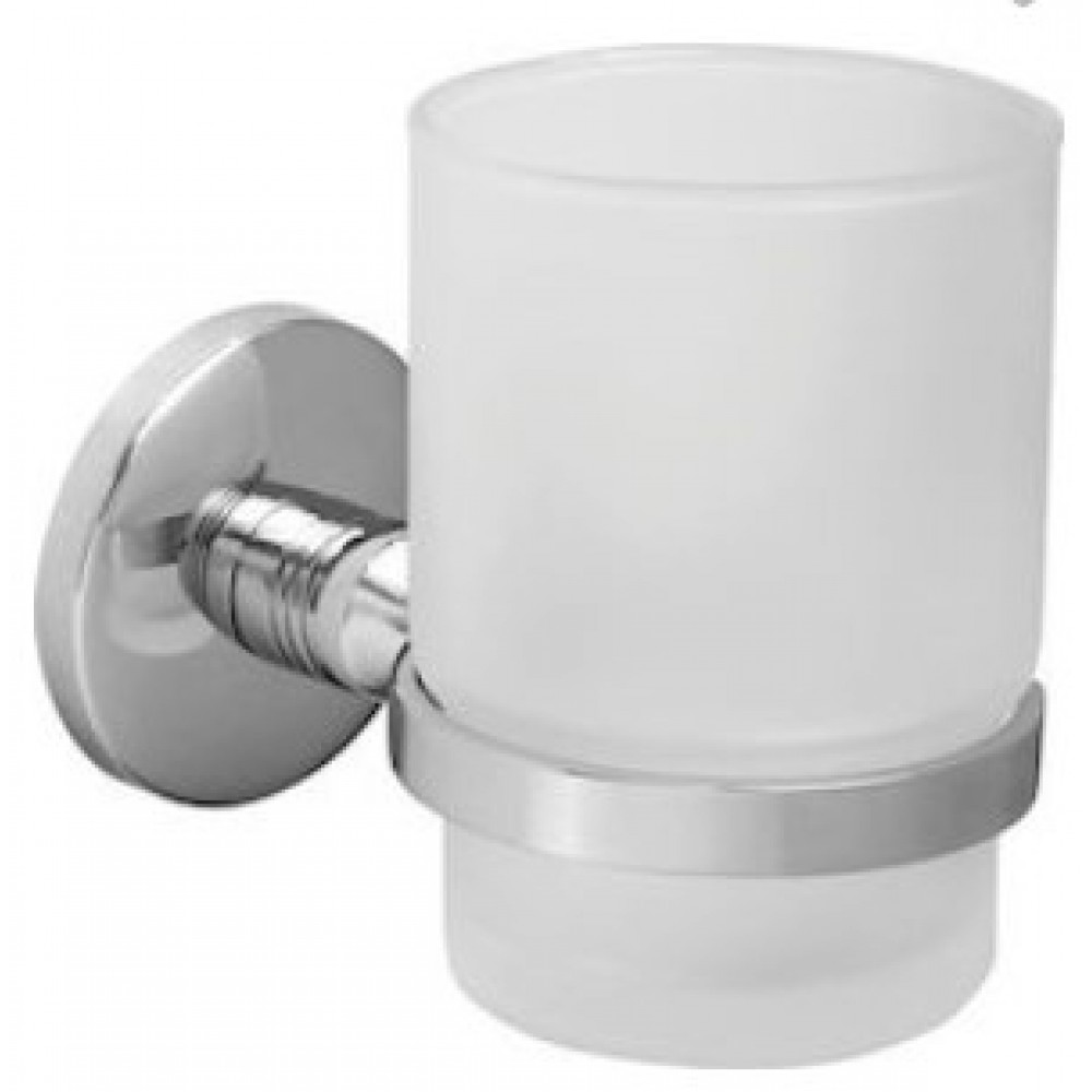 Verdi Astro 0060522 Ποτηροθήκη Επιτοίχια Γυάλινη Ασημί