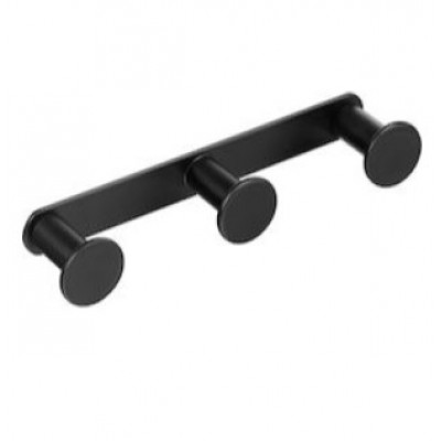 Verdi Omicron Άγκιστρο Μπάνιου Τριπλό Black Matt 3023205