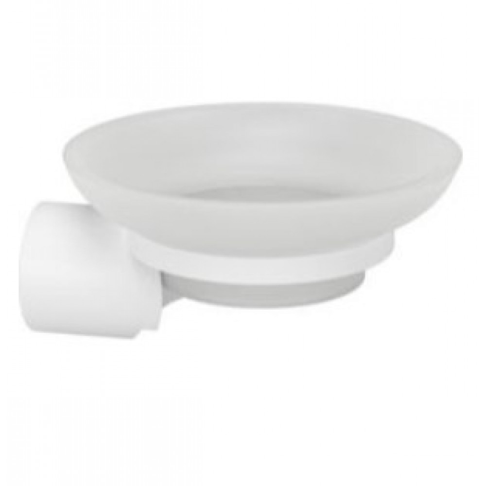 Verdi Lamda 3010601 Σαπουνοθήκη Επιτοίχια Γυάλινη White Matt