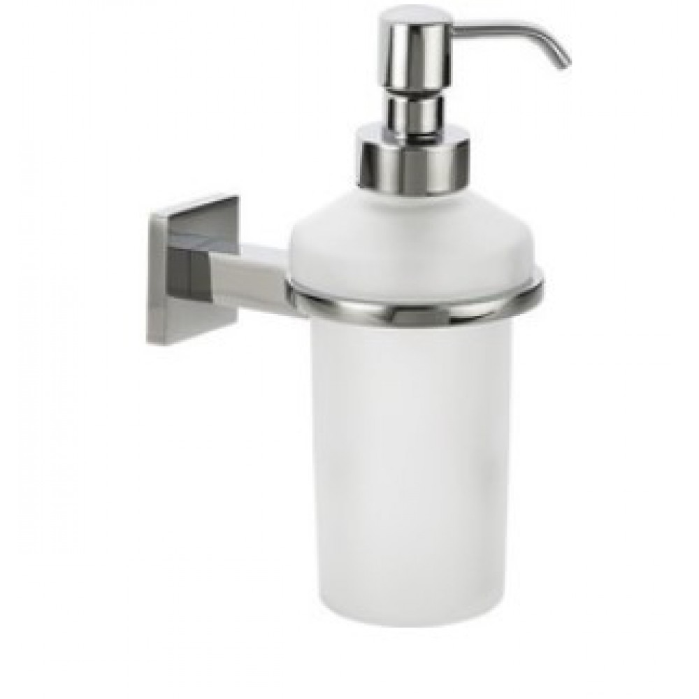 Verdi Cube 3070022 Επιτοίχιο Dispenser Γυάλινο Ασημί