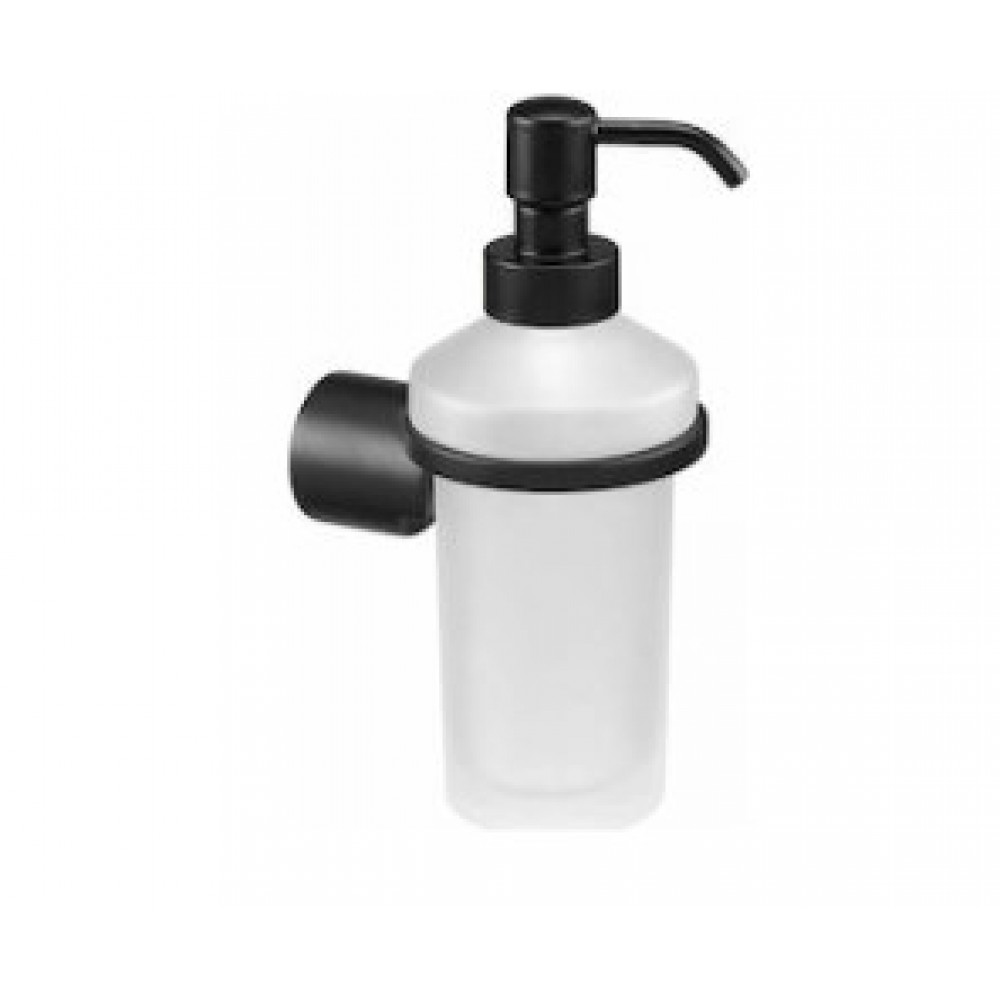 Verdi Lamda 3010005 Επιτοίχιο Dispenser Γυάλινο Μαύρο