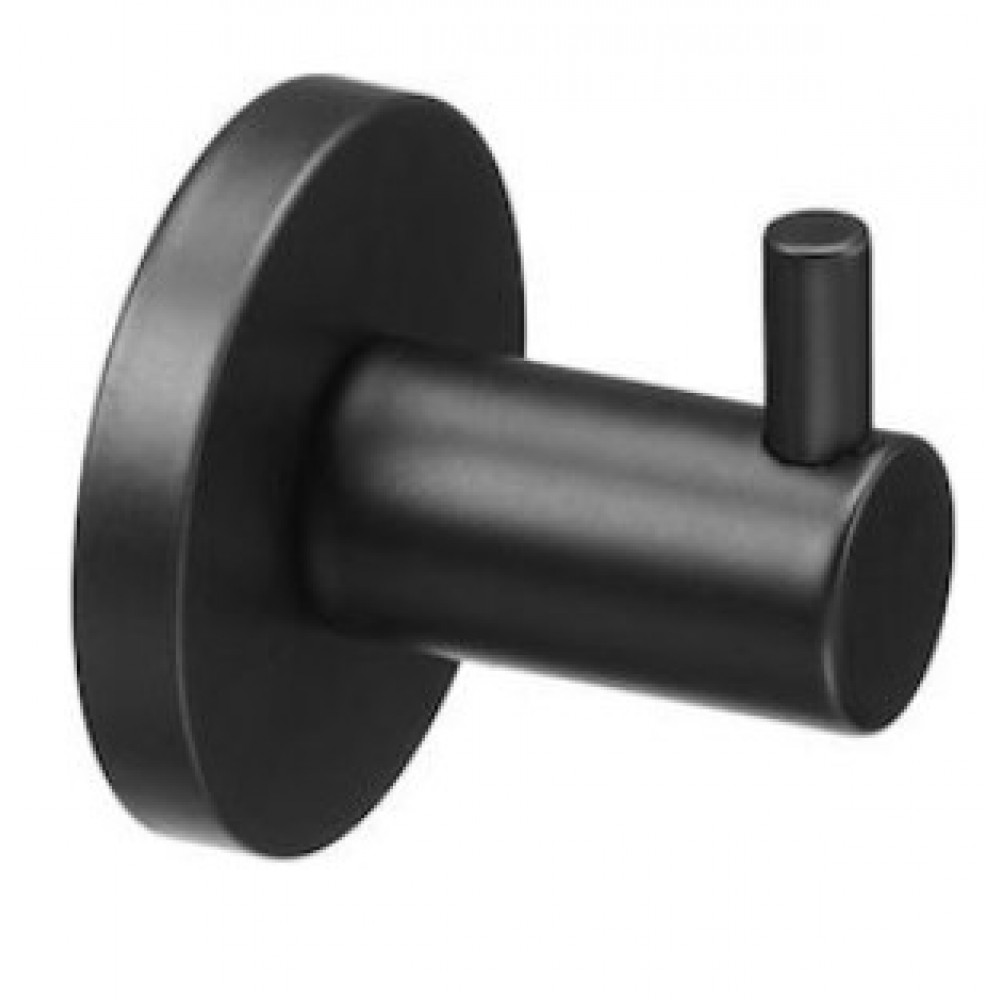 Verdi Sigma Άγκιστρο Μπάνιου Μονό Μαύρο 3030205