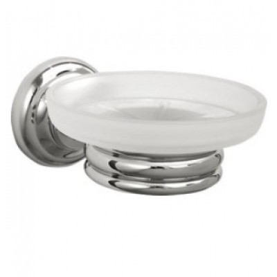 Verdi Retro 0360622 Σαπουνοθήκη Επιτοίχια Γυάλινη Ασημί
