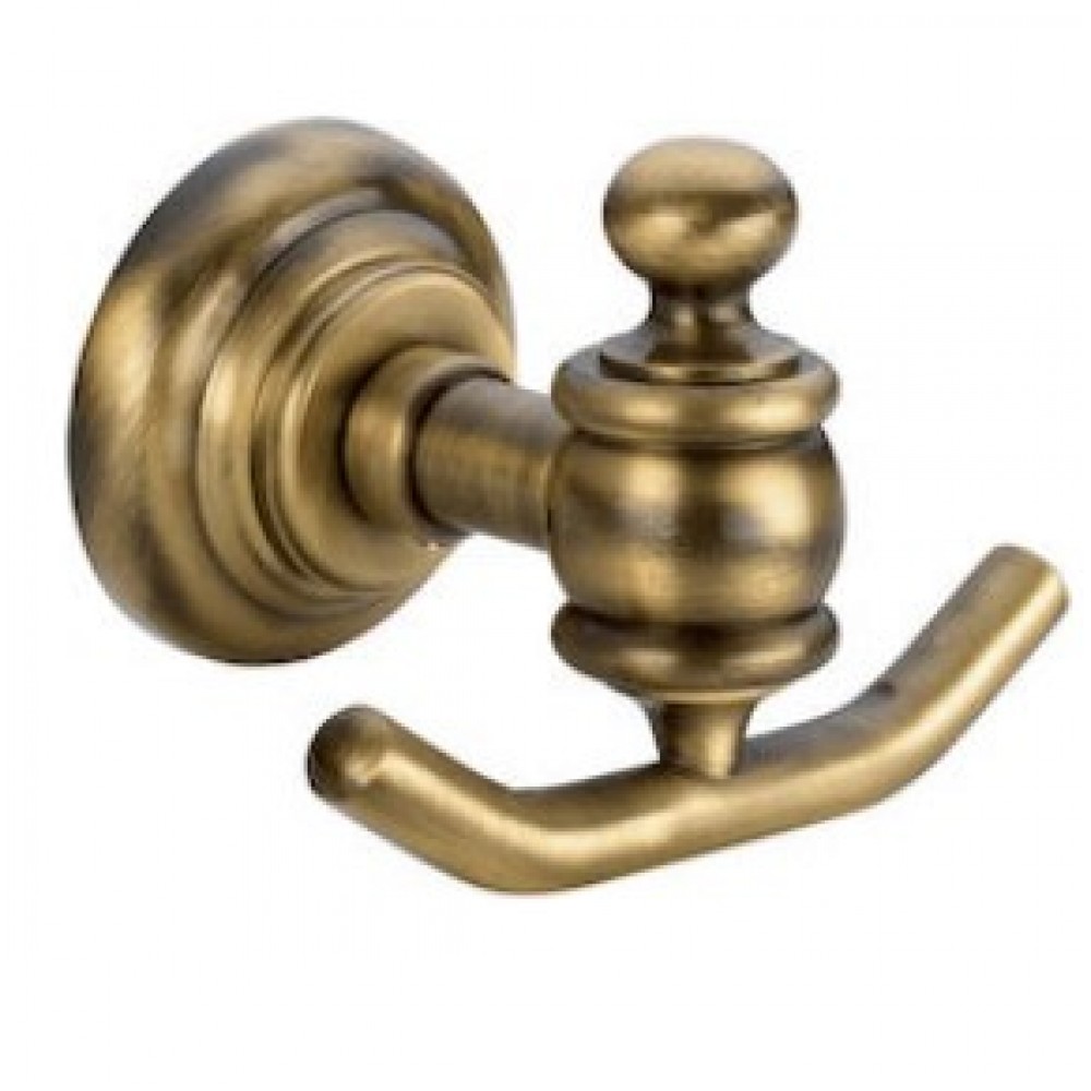 Verdi Retro Άγκιστρο Μπάνιου Διπλό Μπρονζέ 0360266