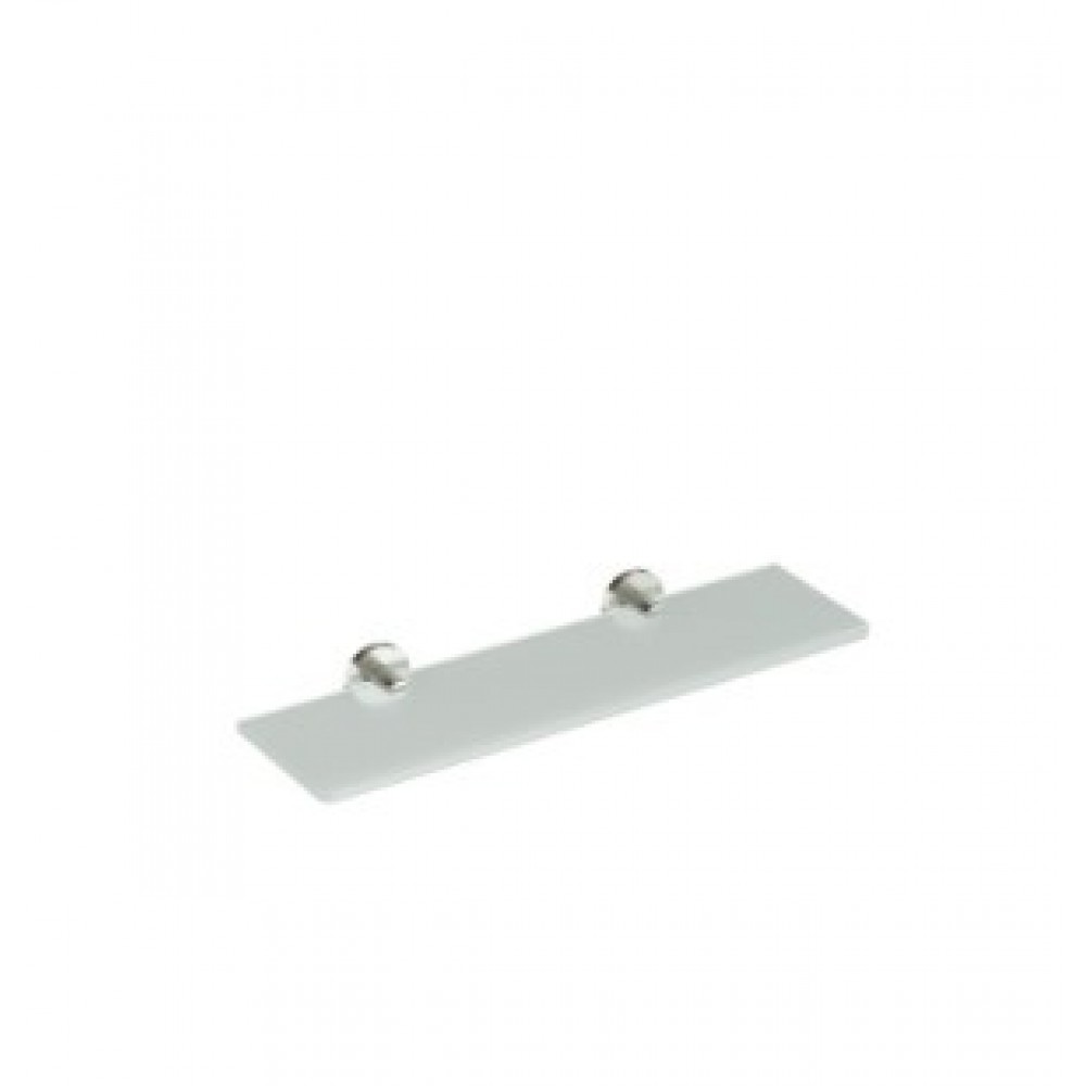 Verdi Omicron 3020878 Επιτοίχια Ραφιέρα Μπάνιου Γυάλινη με 1 Ράφι Nickel Matt