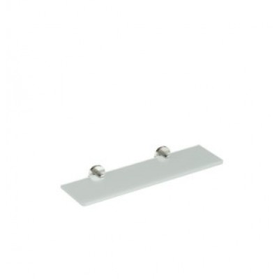 Verdi Omicron 3020878 Επιτοίχια Ραφιέρα Μπάνιου Γυάλινη με 1 Ράφι Nickel Matt