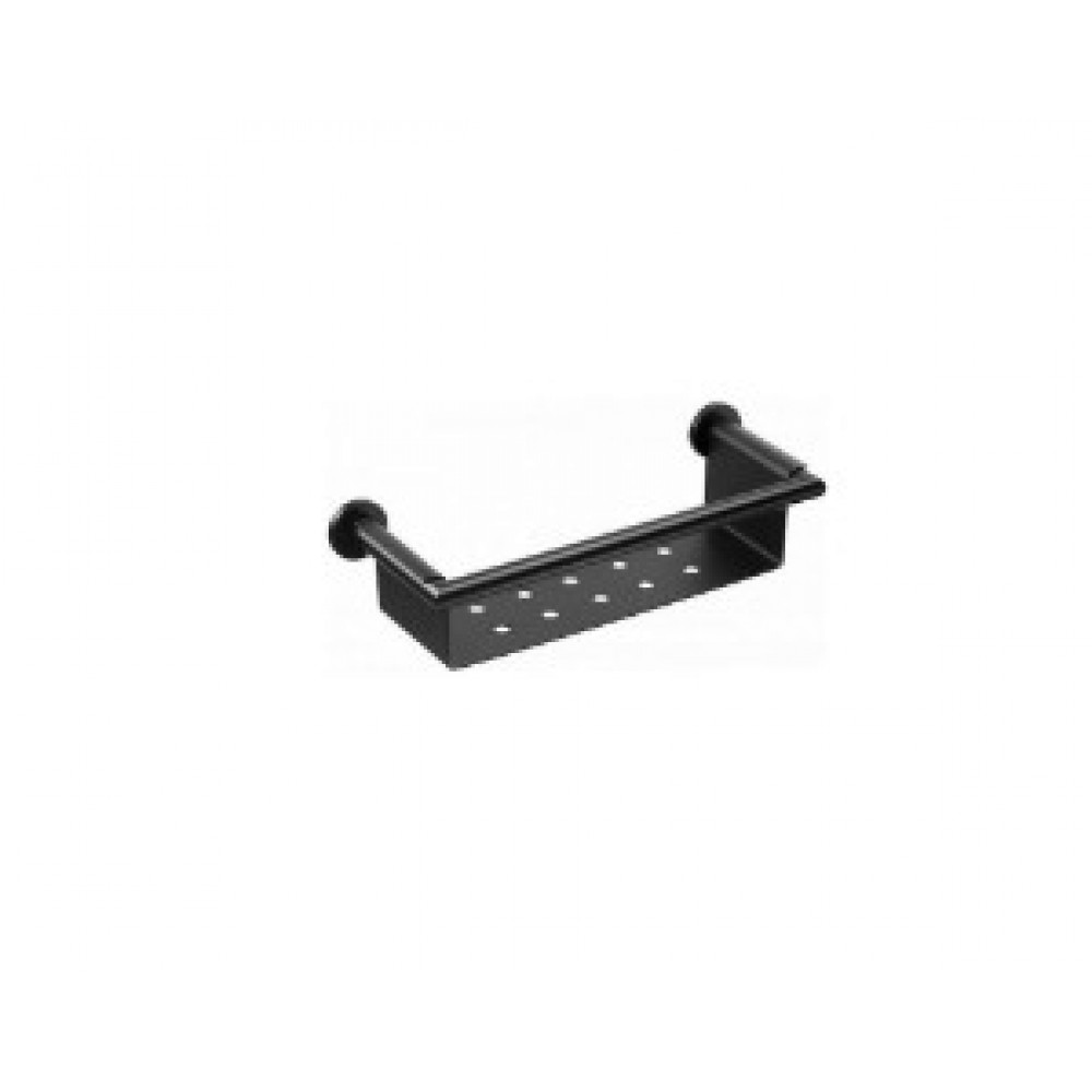 Verdi Omicron 3024705 Επιτοίχια Ραφιέρα Μπάνιου Inox με 1 Ράφι Black Matt
