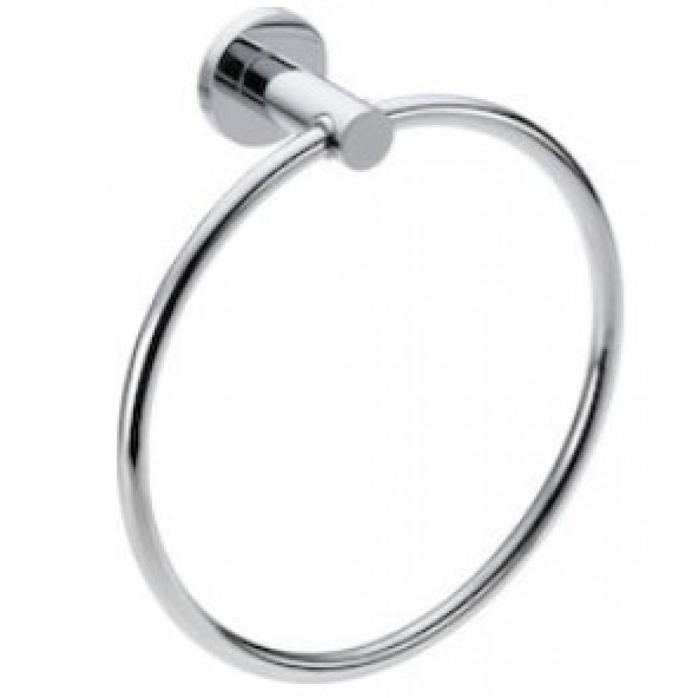 Verdi Omicron Κρίκος Μπάνιου Μονός ​20x21.7cm Ασημί 3020322