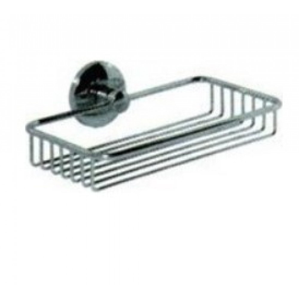 Verdi Astro 0060722 Σπογγοθήκη Επιτοίχια χρωμέ Ασημί