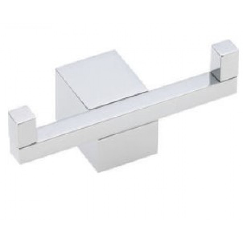 Verdi Kappa Άγκιστρο Μπάνιου Διπλό ​9x2.5cm Ασημί 3041222