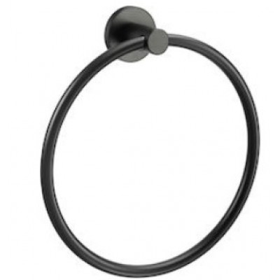 Verdi Omicron Κρίκος Μπάνιου Μονός ​20x21.7cm Black Matt 3020305