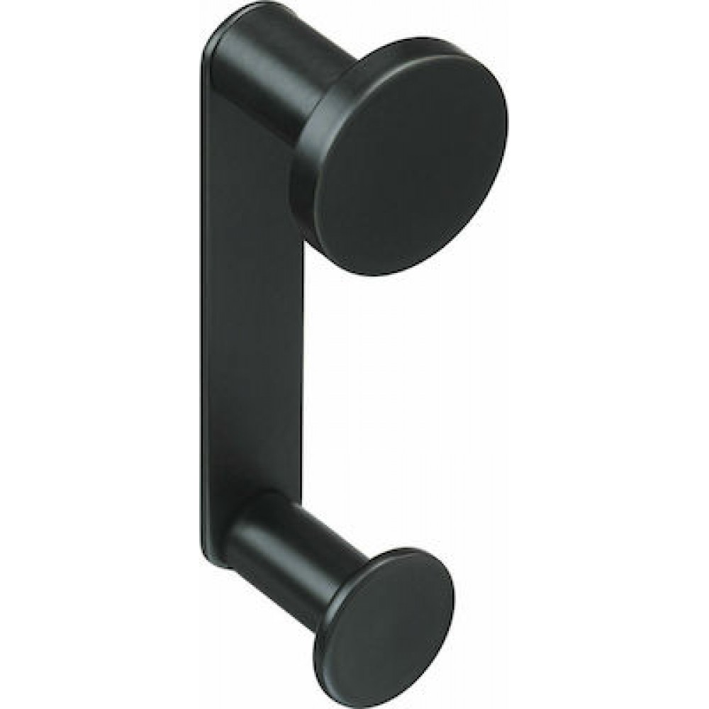 Verdi Lamda Άγκιστρο Μπάνιου Διπλό Μαύρο 3011205