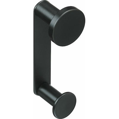 Verdi Lamda Άγκιστρο Μπάνιου Διπλό Μαύρο 3011205