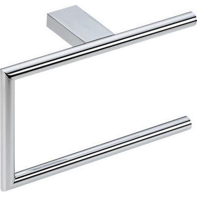 Verdi Omega Κρίκος Μπάνιου Μονός ​22.5x22.5cm Ασημί 3000322