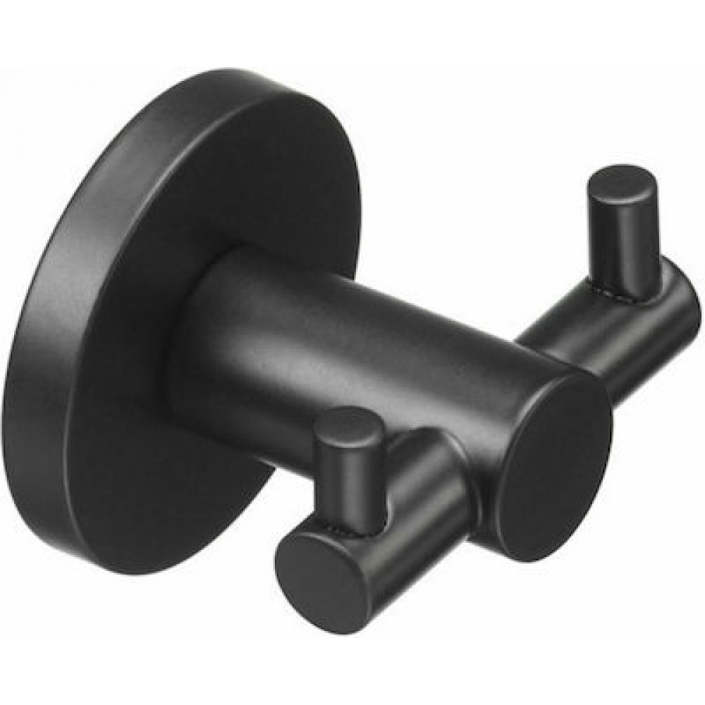 Verdi Sigma Άγκιστρο Μπάνιου Διπλό Μαύρο 3032205