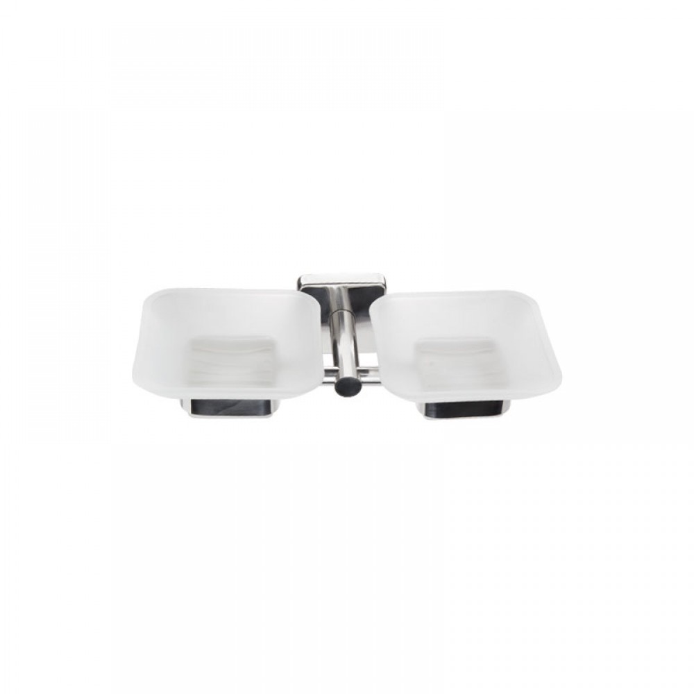 Σαπουνοθήκη διπλή QUATTRO 4833 Χρωμέ KARAG