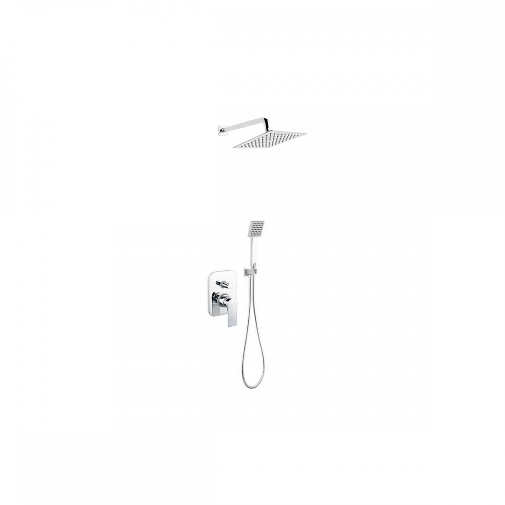 Σετ μπαταρίας εντοιχισμού ντους ALGEO SQUARE BAQ7P-SET1-S FERRO