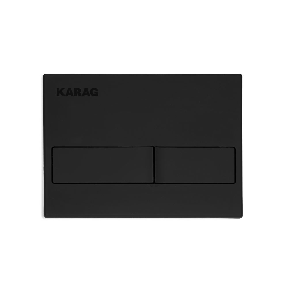 Πλακέτα καζανακίου διπλής λειτουργίας CARINA Black Matt C226-020 KARAG