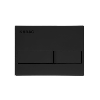Πλακέτα καζανακίου διπλής λειτουργίας CARINA Black Matt C226-020 KARAG